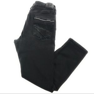 G Fried Denim Mens Black Skinny Jeans, Slim 36x30